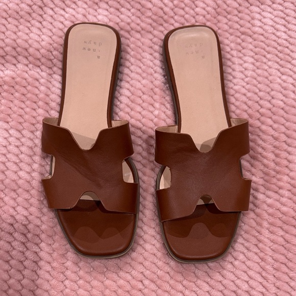 a new day Shoes - a new day Brown Slide Sandals